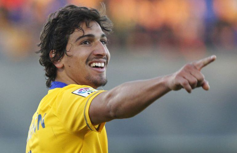 Facundo Guichón, en un partido de la pasada campaña con el Alcorcón