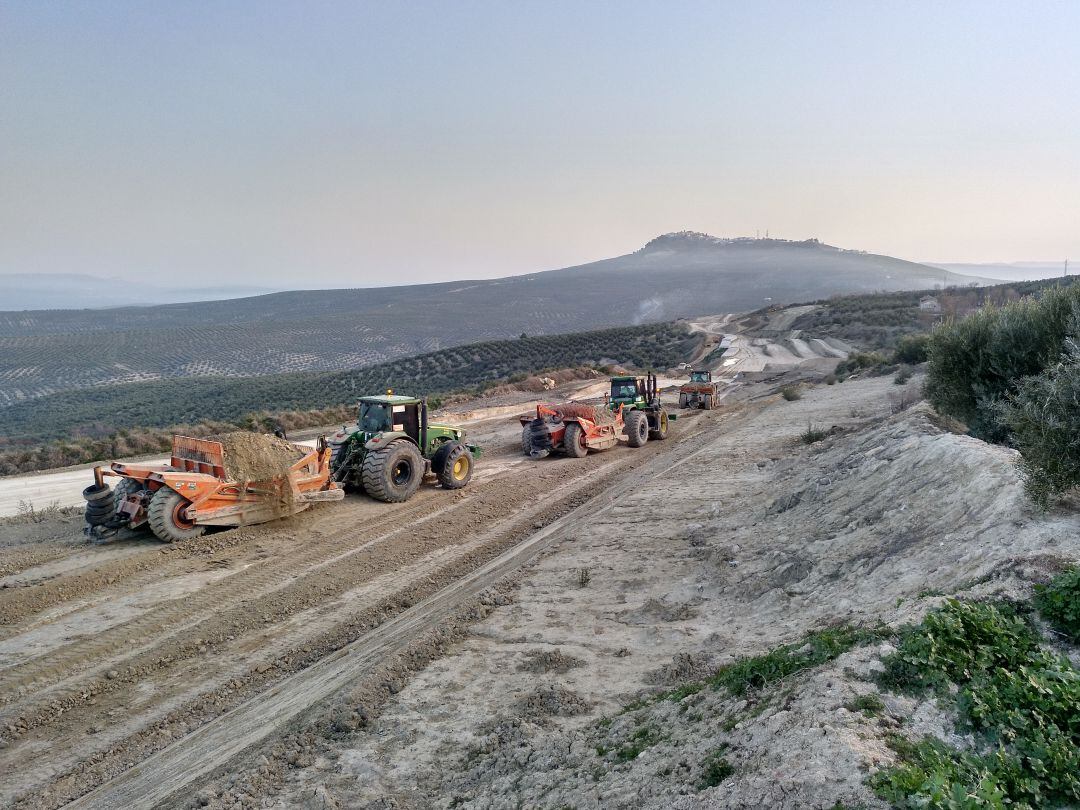 Obras esta semana a la altura del término municipal de Iznatoraf correspondiente al tramo Villaccarrillo-Villanueva del Arzobispo