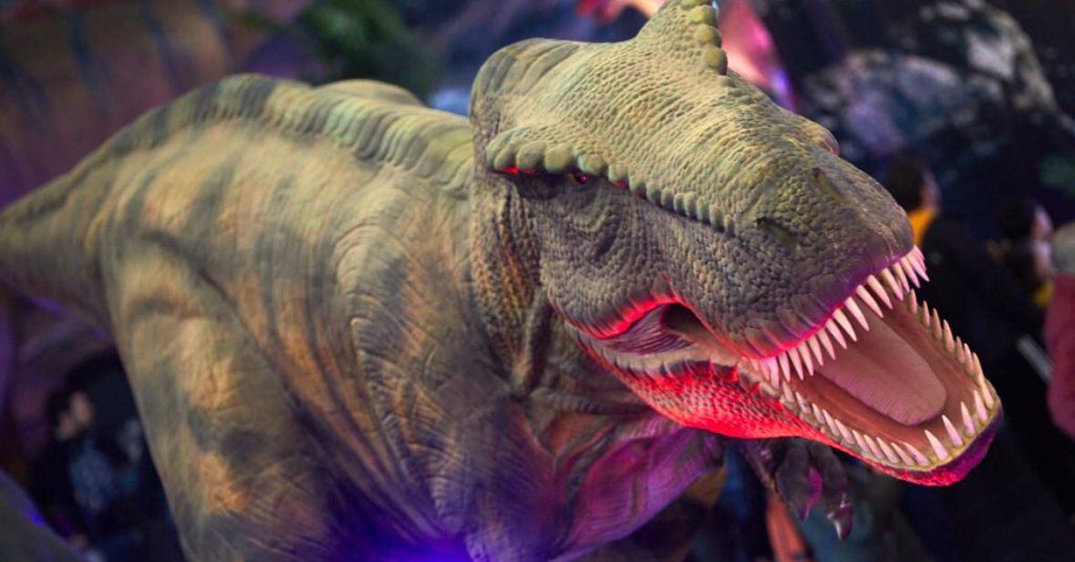 Una de las recreaciones que se pueden observar en la exposición 'Criaturas Jurásicas'.