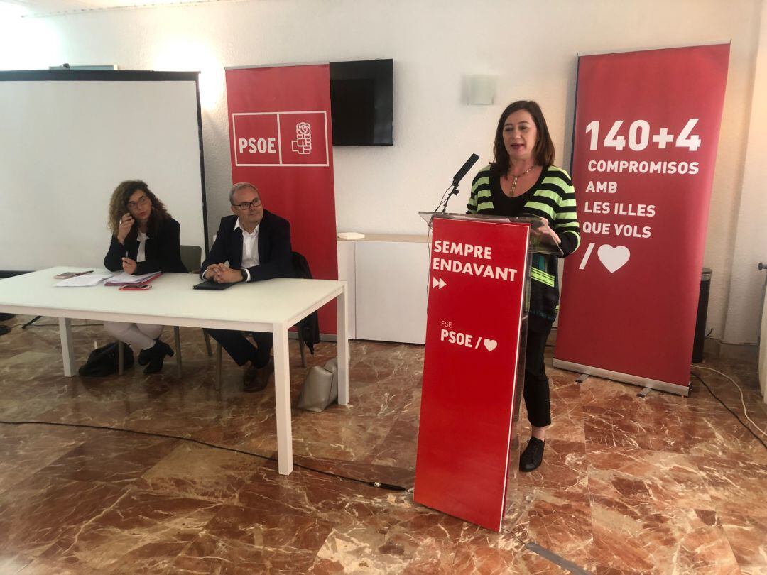 Francina Armengol durante su intervención