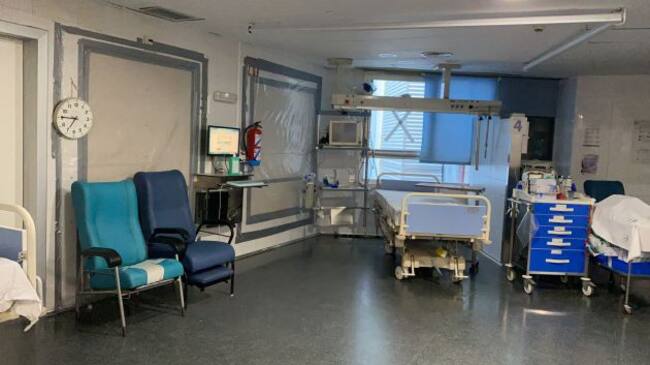 Así ha quedado la habitacion con las ventanas tapiadas