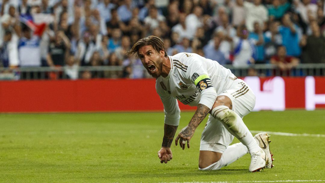 Sergio Ramos, en el partido ante el Brujas