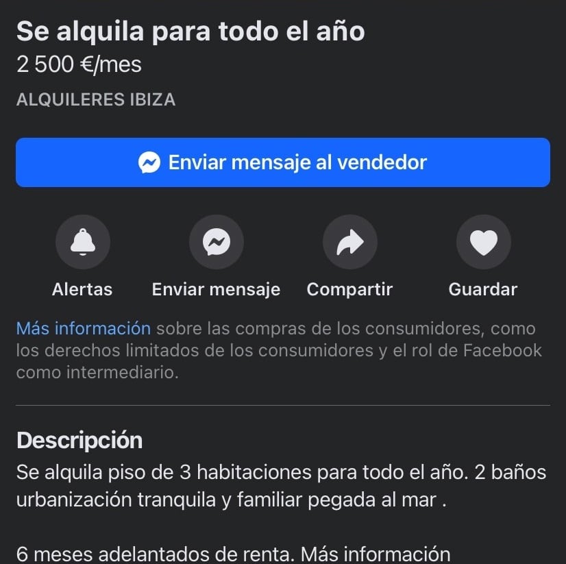 Imagen de uno de los anuncios