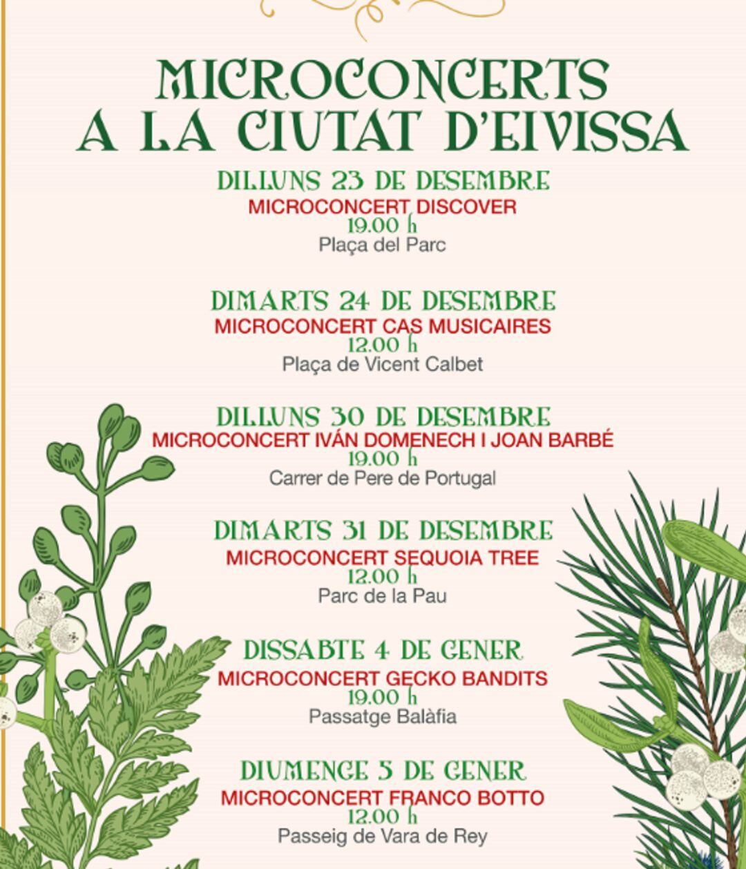 El primer concierto está programado para este lunes