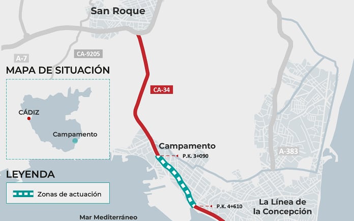 Zona de actuación en Campamento