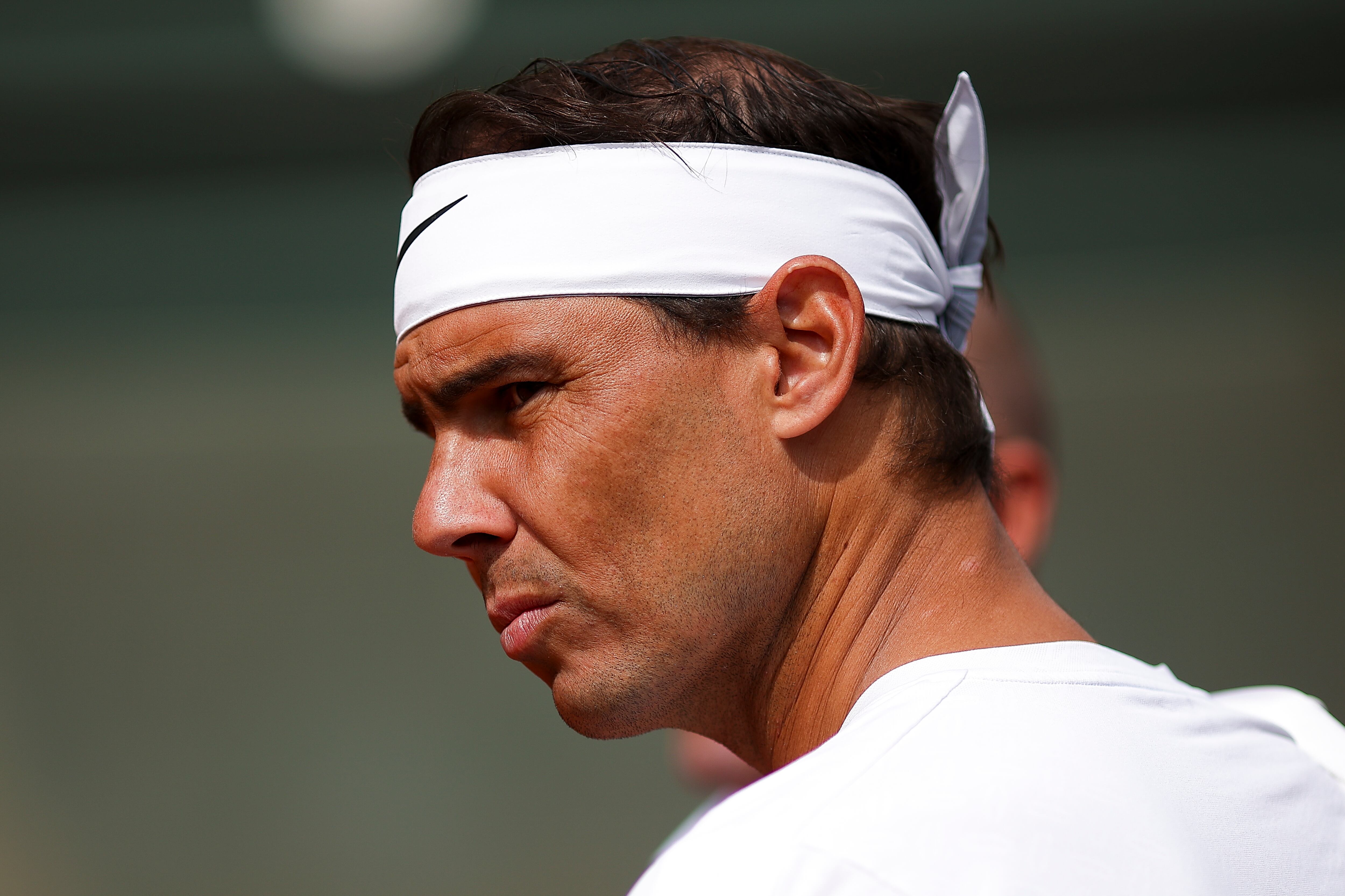 Rafa Nadal, en un entrenamiento previo a la disputa del Conde de Godó