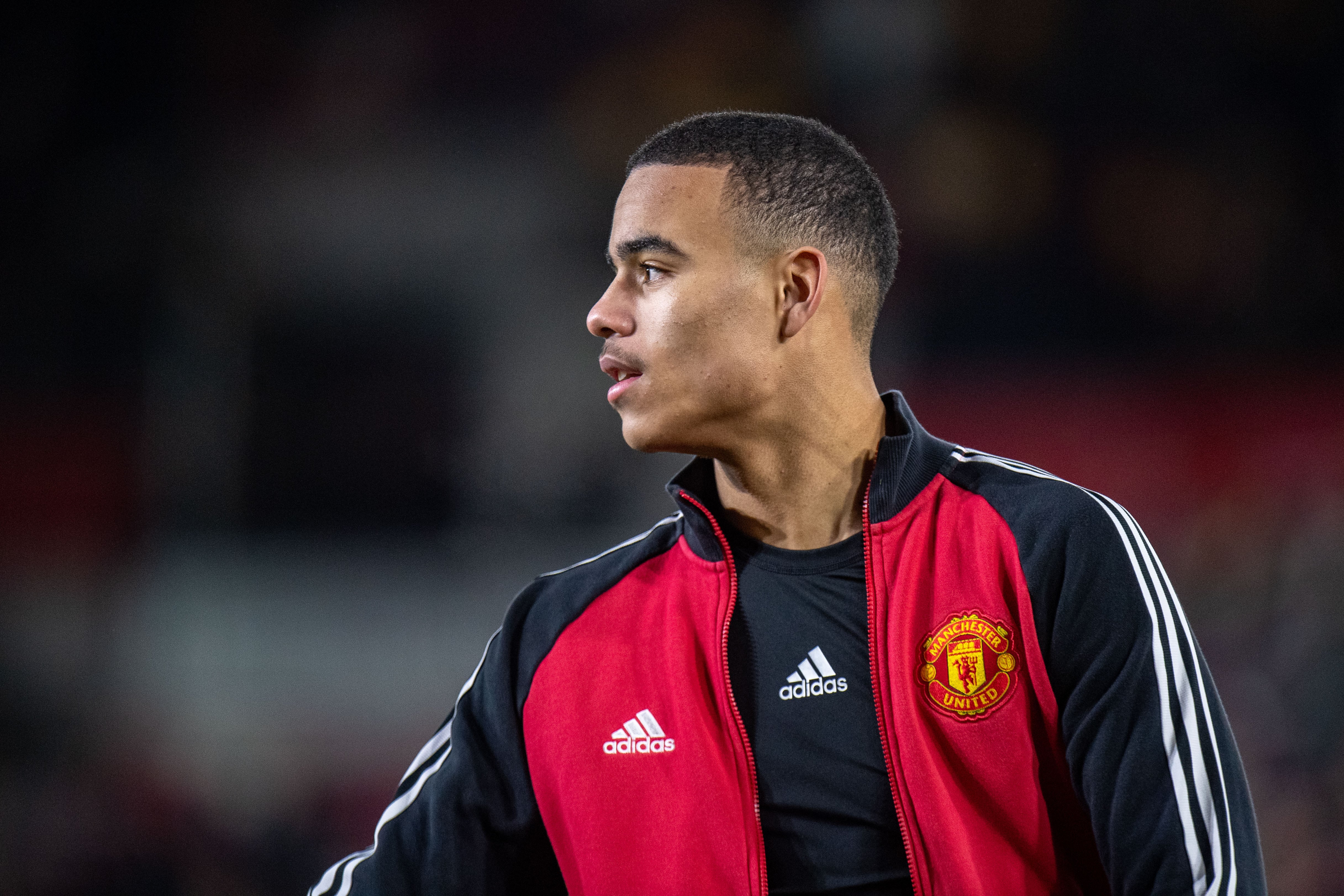 Mason Greenwood en un encuentro contra el Brentford de la Premier league.