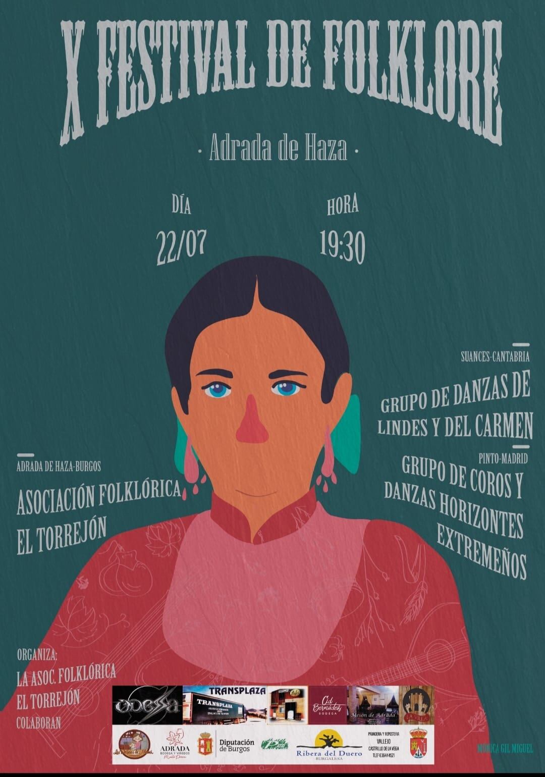 Cartel del X Festival de Folklore de Adrada de Haza