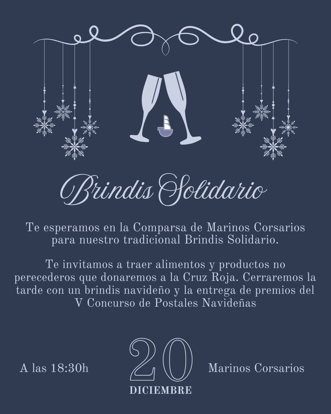 Cartel del brindis solidario