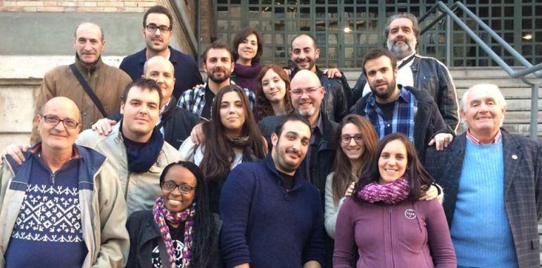Foto del equipo de Podemos en Alicante tras ganar sus elecciones internas