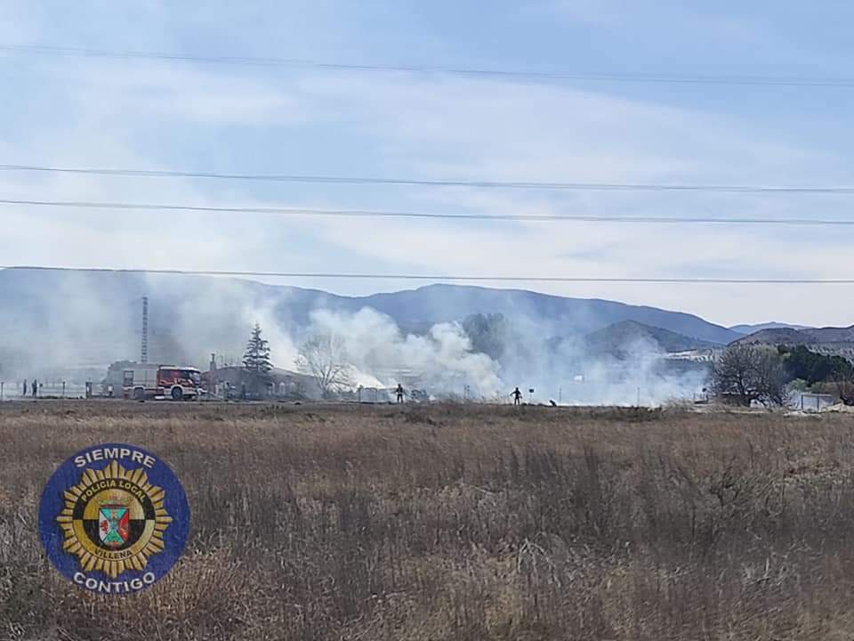 Imagen del incendio del lunes