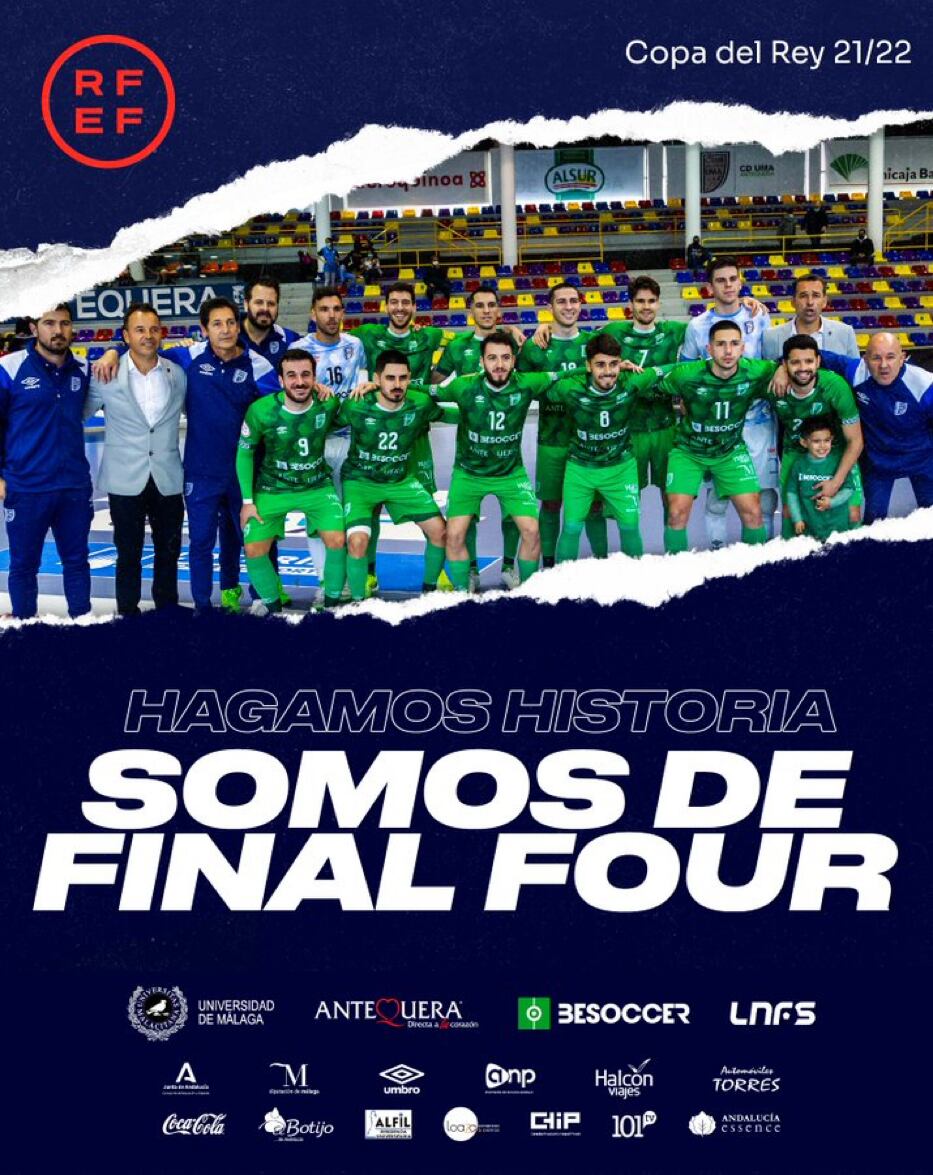 El Besoccer UMA Antequera se enfrentará en la semifinal de la Copa del Rey al Industrias Santa Coloma