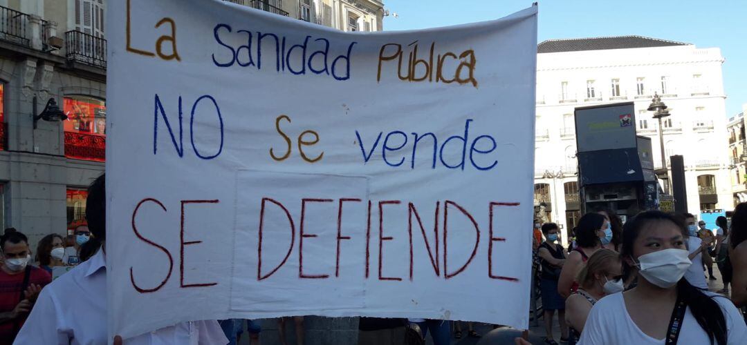 Manifestación en la Puerta del Sol de Madrid