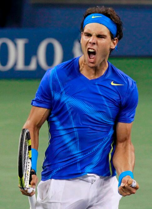 El tenista español celebra la victoria ante Andy Murray en semifinales del Abierto de EE UU