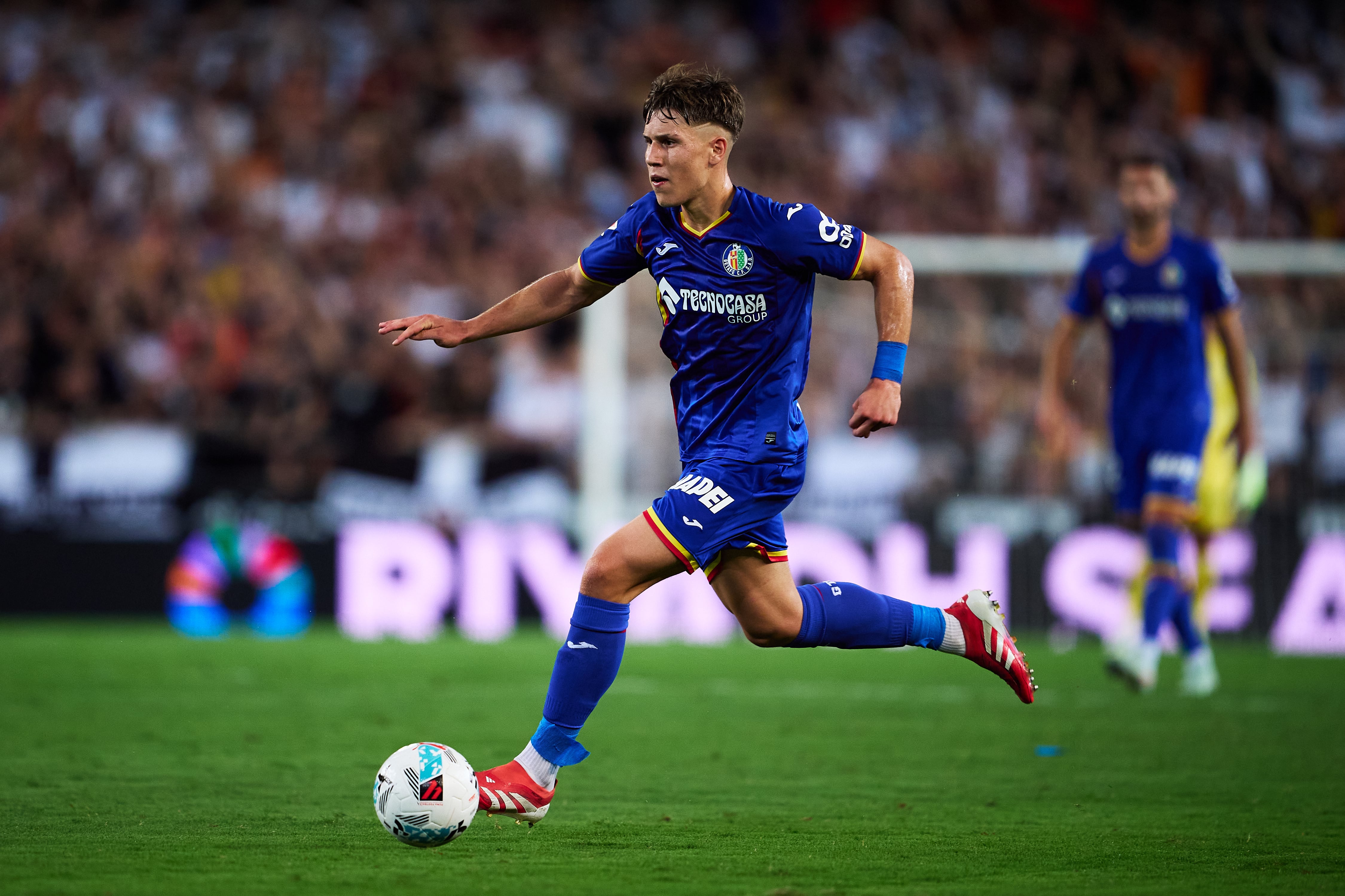 Davinchi, durante el partido de LaLiga entre Valencia y Getafe