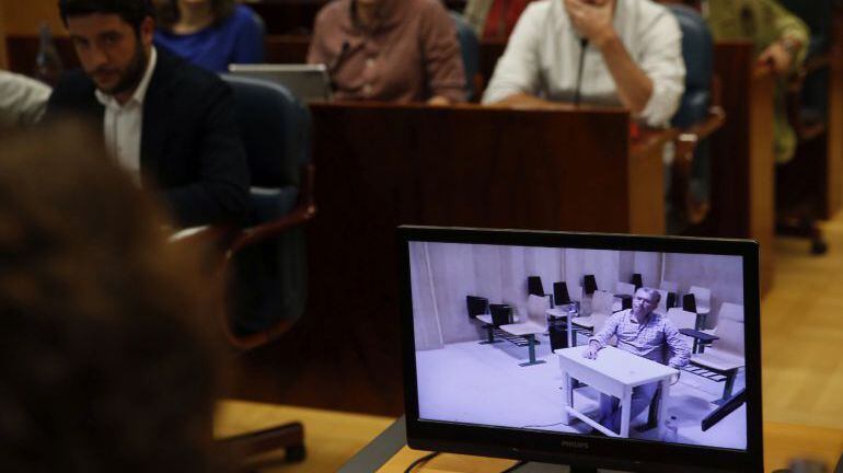 Granados durante una de sus comparecencias en la Asamblea de Madrid