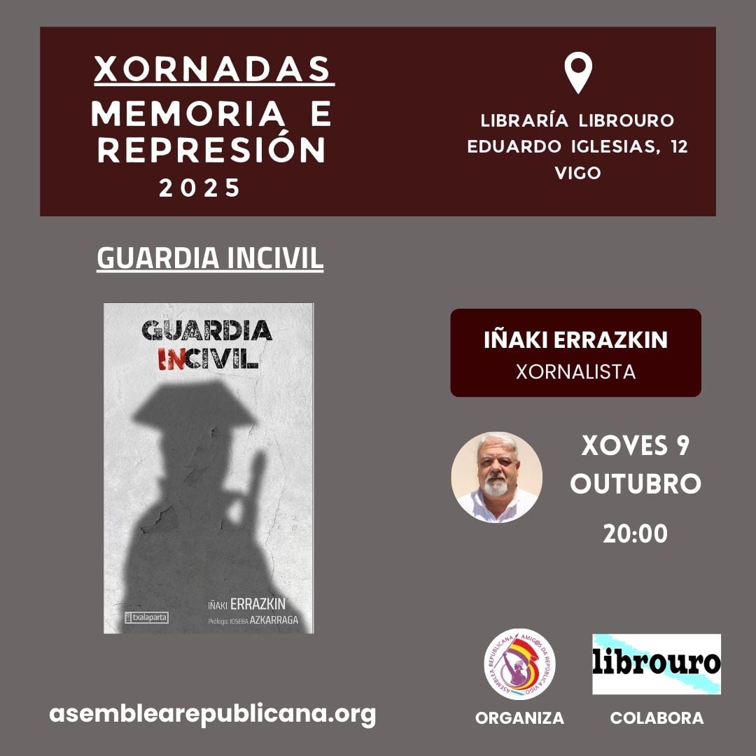 Presentación de libro &quot;Guardia Incivil&quot; en la Asemblea Republicana de Vigo
