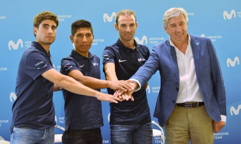 Landa, Nairo, Valverde y Eusebio Unzue.