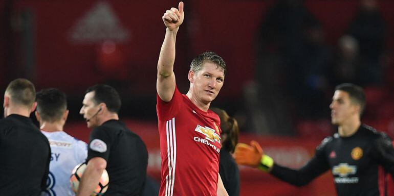 Bastian Schweinsteiger, con la camiseta del Manchester United.