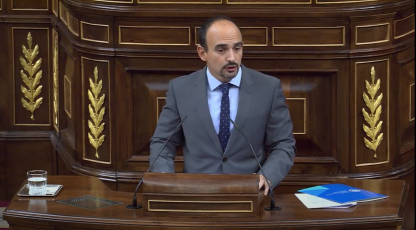 Óscar Gamazo en el Congreso de los Diputados.