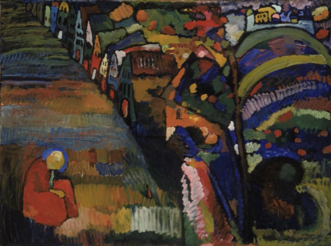 El cuadro &#039;Bild mit Häusern&#039;, del pintor ruso Kandinsky