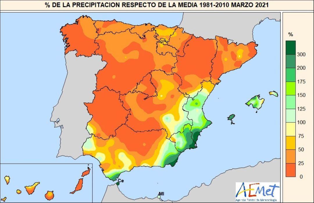 Mapa de precipitaciones