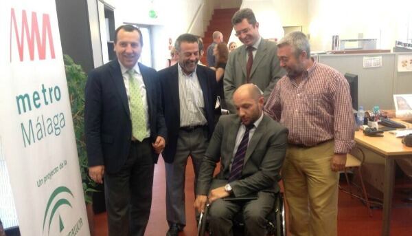 Los responsables del metro durante la reunión celebrada este viernes