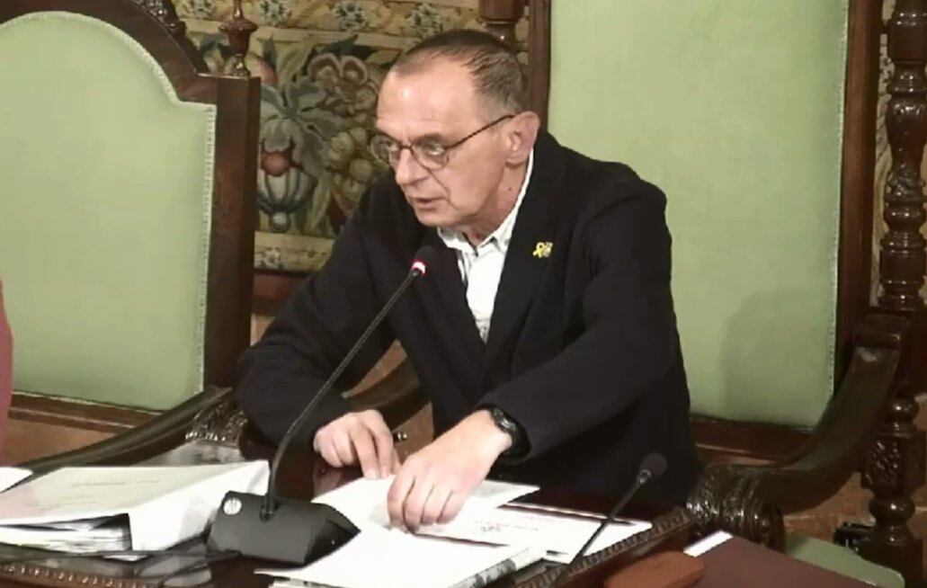 Un moment en el Ple Ordinari d'avui a l'Ajuntament de Lleida