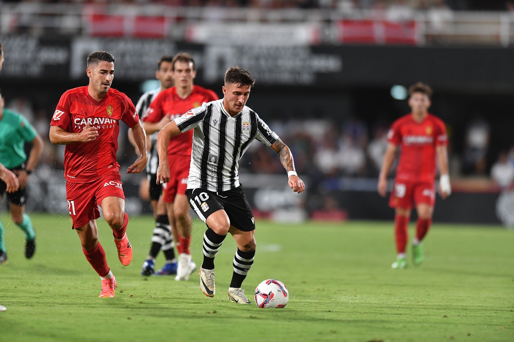 Dani Escriche en el partido ante el Zaragoza