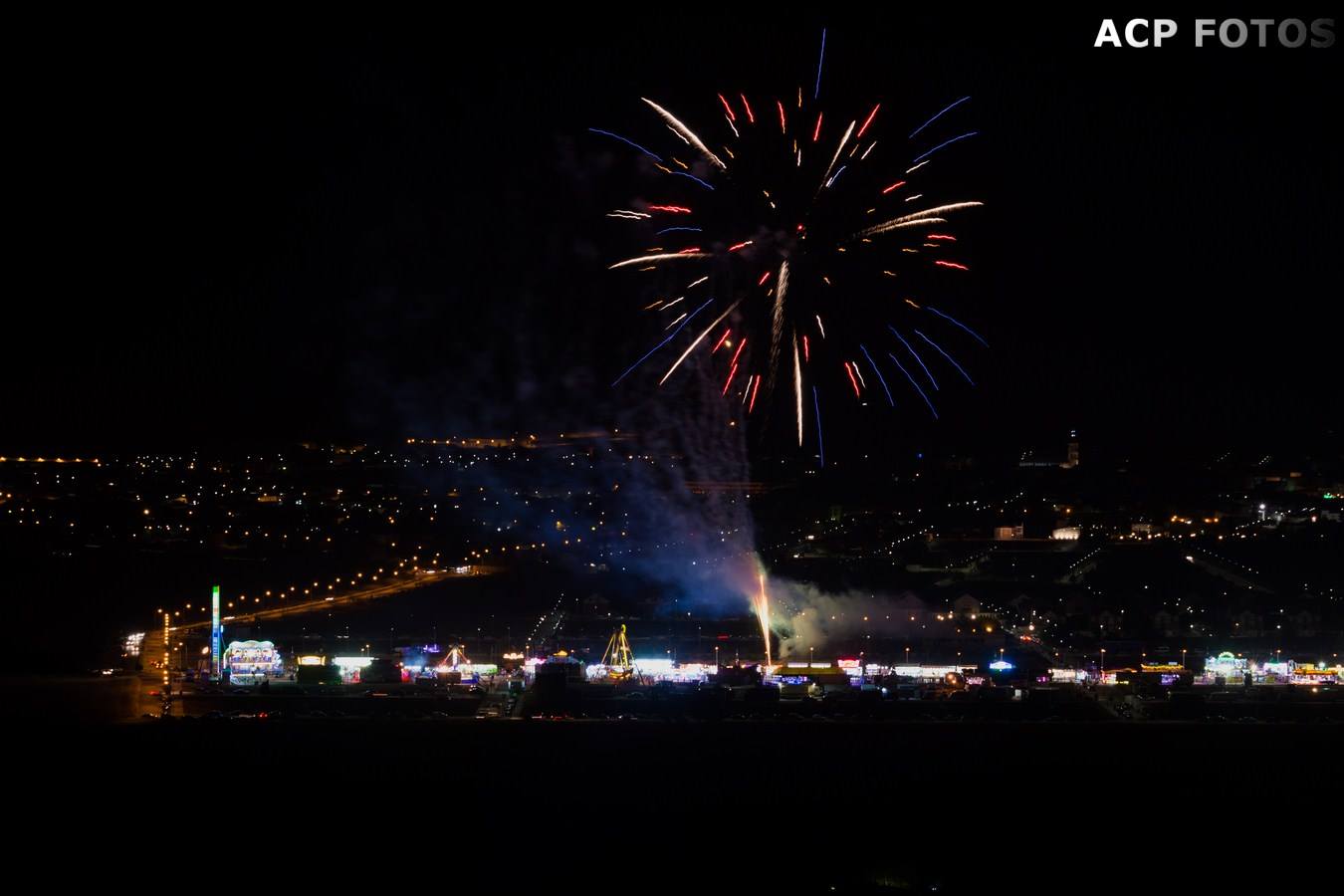 Imagen de archivo de los fuegos artificiales durante las ferias de agosto de Valdepeñas (Ciudad Real)