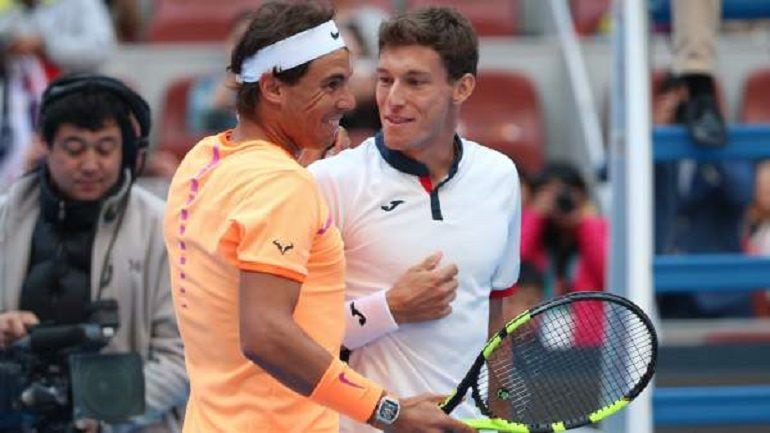 Nadal y Carreño, en el Abierto de China.