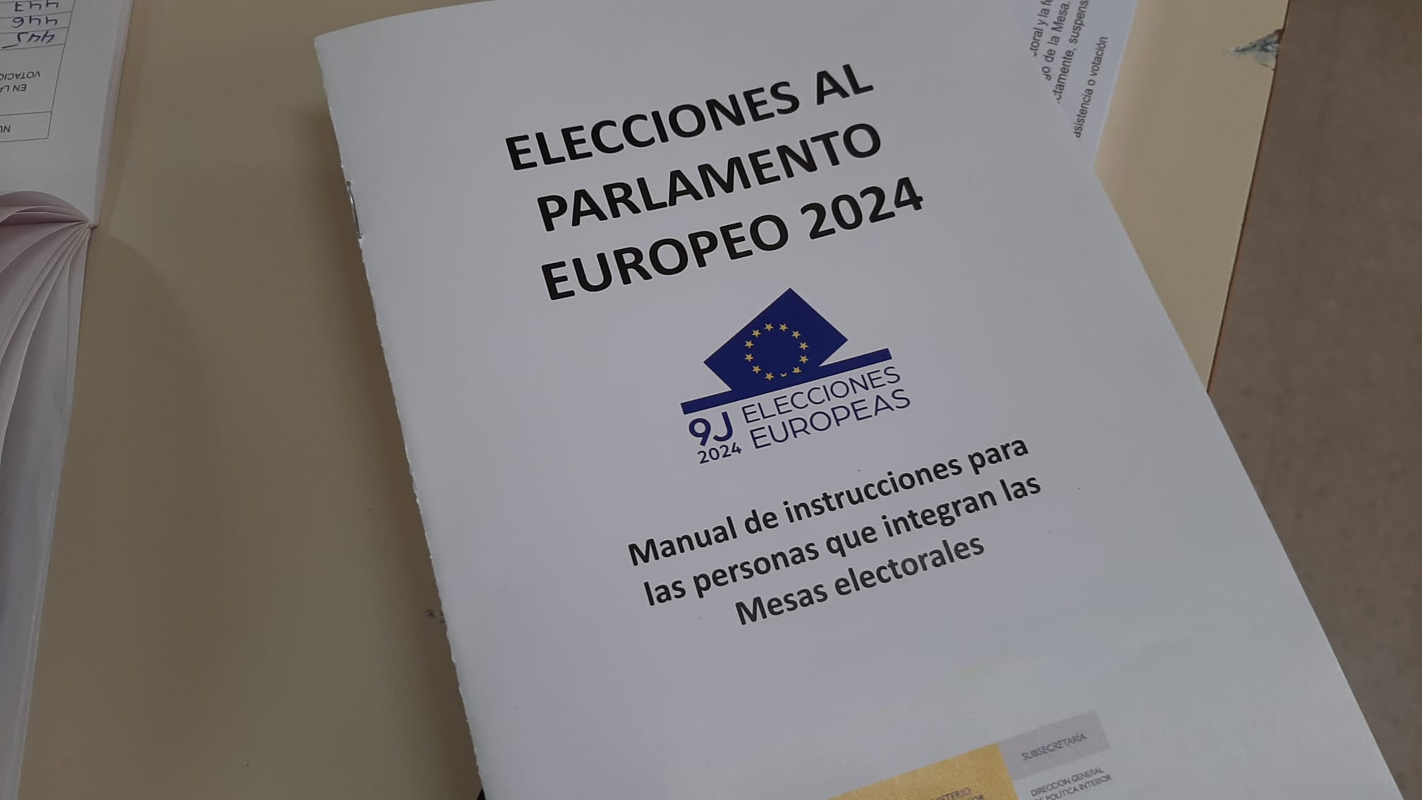 Manual de las mesas electorales  durante las elecciones europeas del 9 de junio 2024, en el IES Jerónimo Zurita de Zaragoza