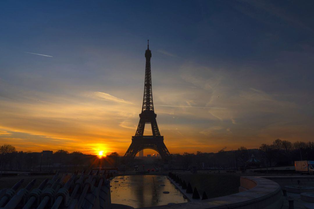 Atardecer en la Torre Eiffel.