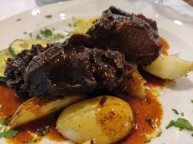 Carrillera de ternera asaa a baja temperatura