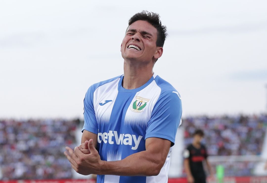 Jonathan Silva, durante el CD Leganés - Atlético de Madrid