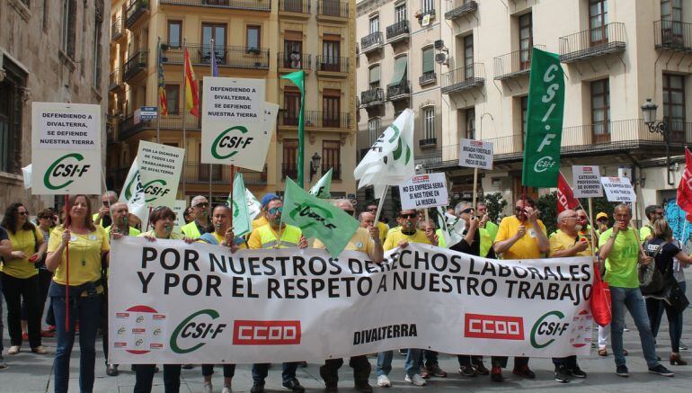 La protesta de esta mañana para reclamar dignidad a la profesión