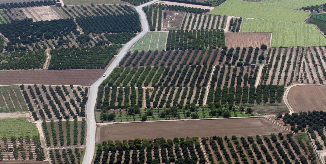 Foto archivo de una panorámica de tierras agrícolas 