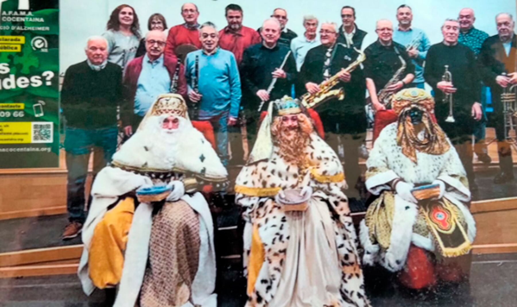 Imatge dels músics en la seua anterior actuació a finals del mes de desembre amb la presència dels Reis d'Orient