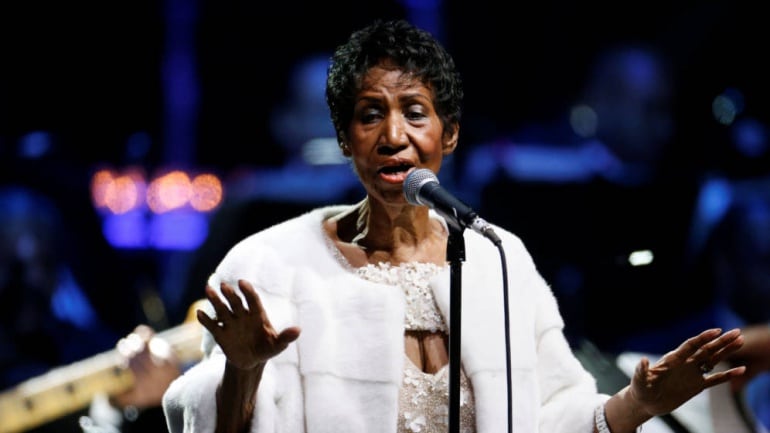 Imagen de la última actuación de la cantante Aretha Franklin