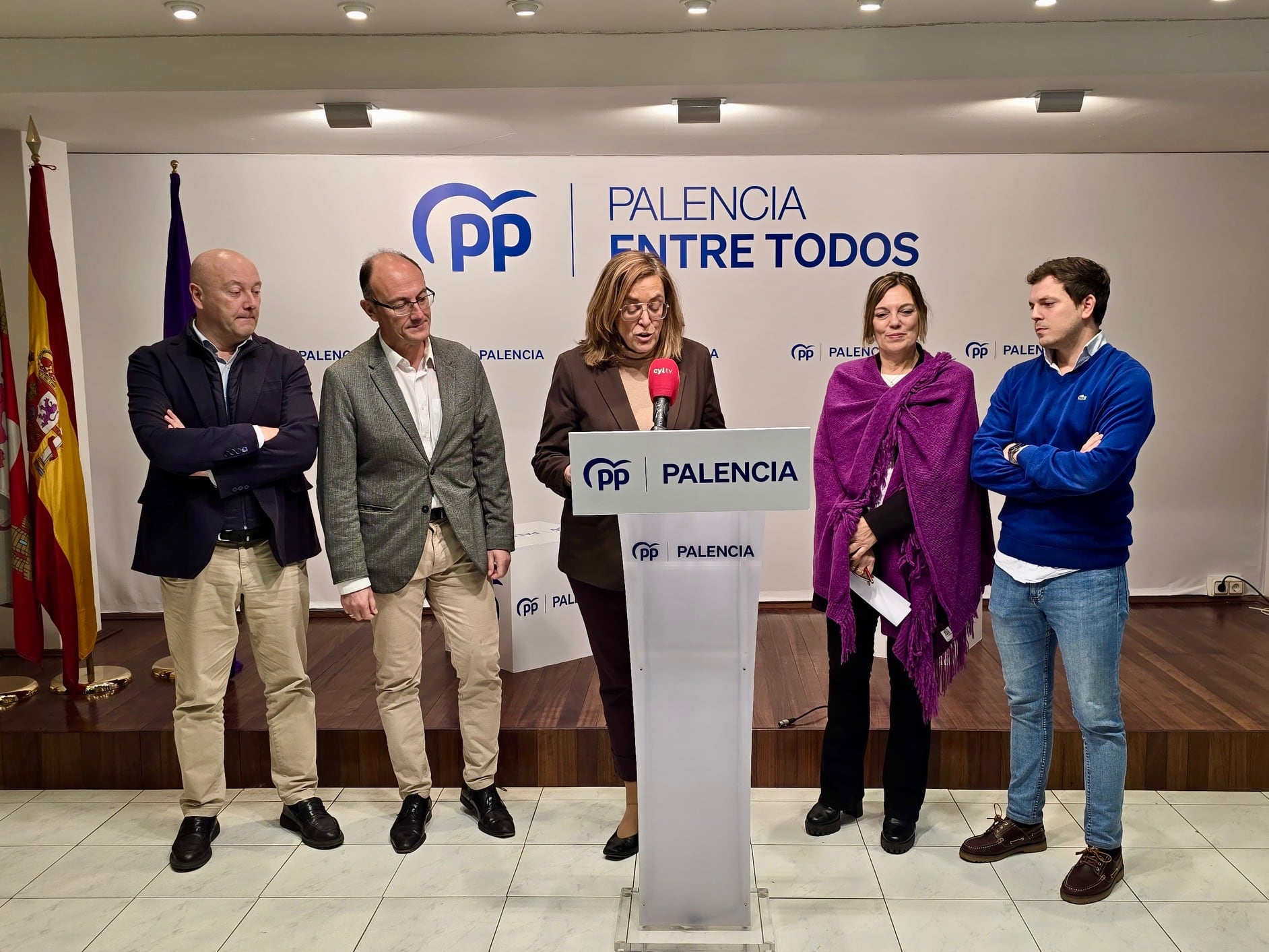 Los representantes del PP en Palencia