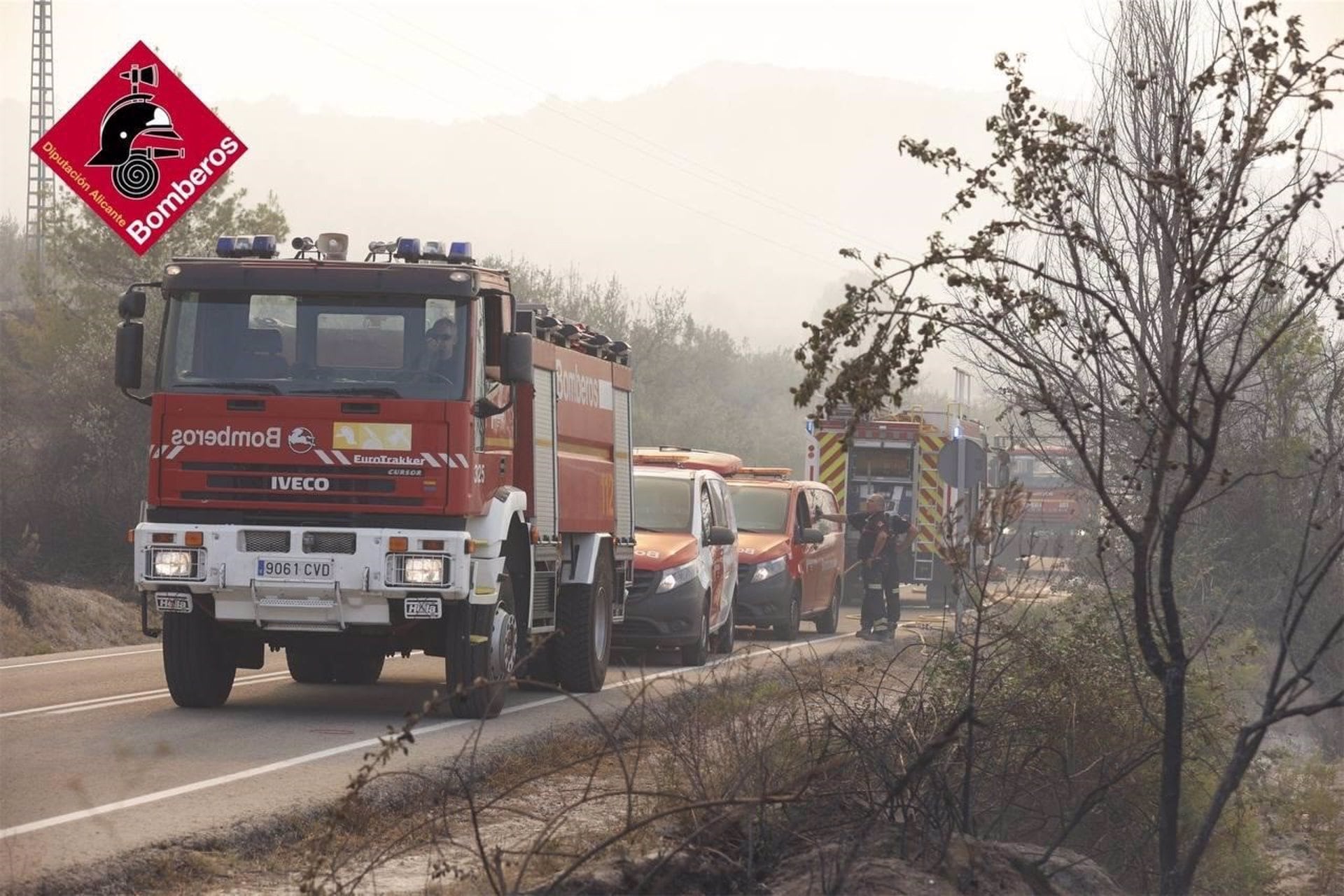 Imagen de archivo de varios vehículos del Consorcio Provincial de Bomberos de Alicante