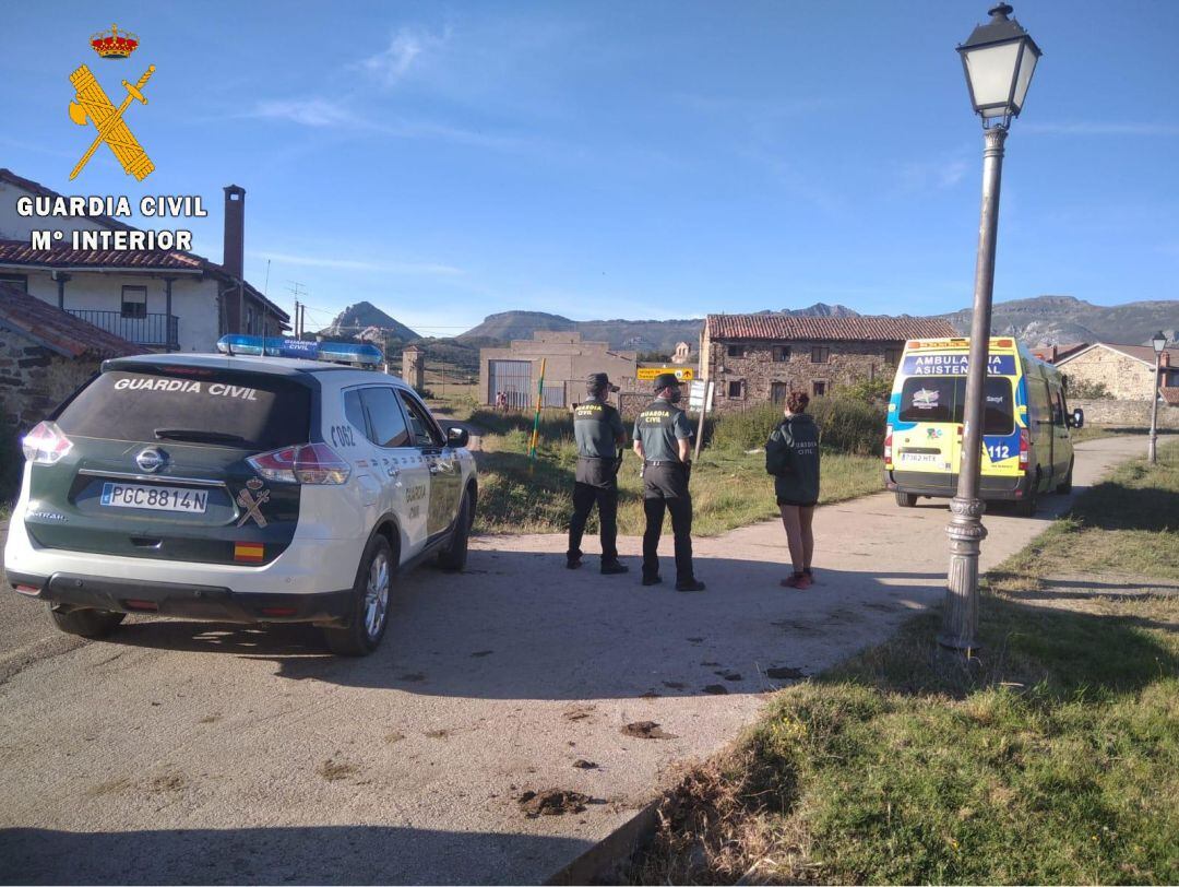 El herido fue trasladado en ambulancia al Hospitral Río Carrión