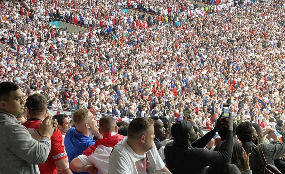 Wembley, durante la final Inglaterra - Italia. 