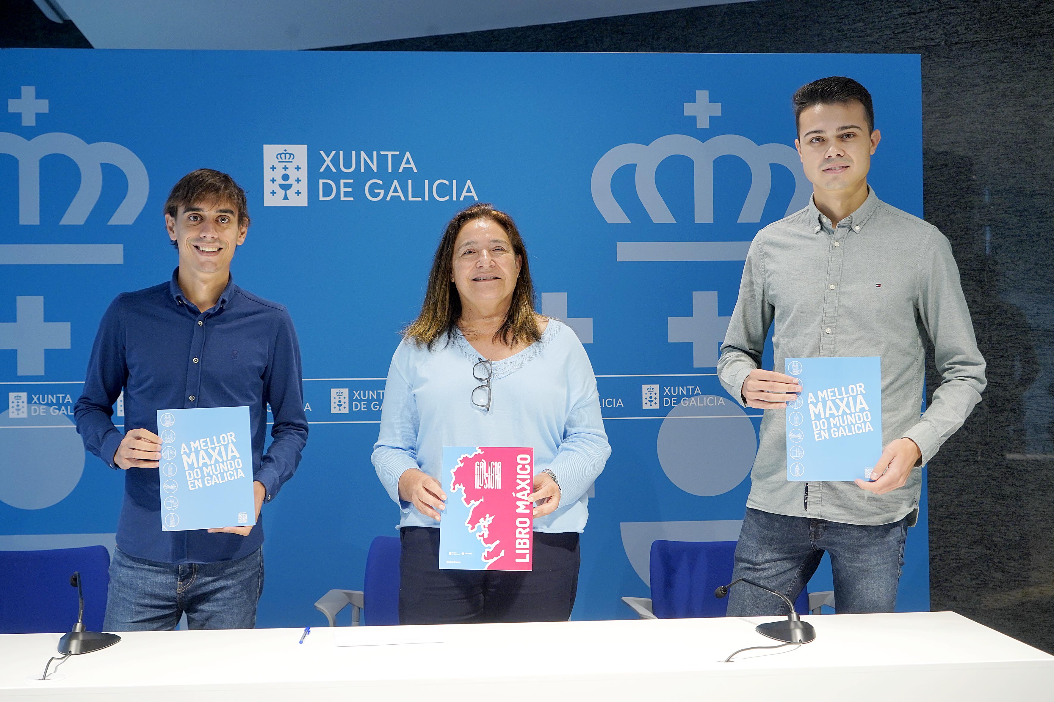 Pedro Bugarín y Dani Polo acompañan a Ana Ortiz en la presentación del Galicia Ilusiona