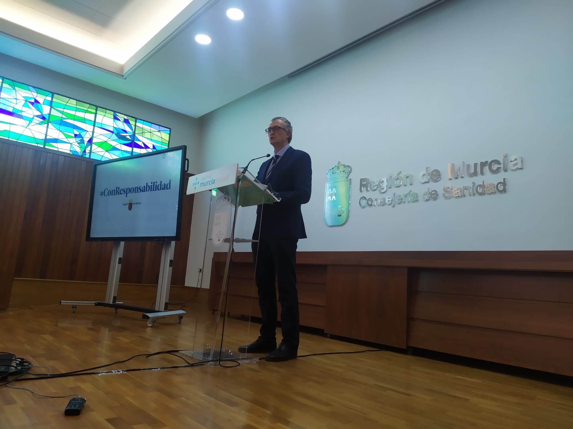 El consejero de Salud, Juan José Pedreño