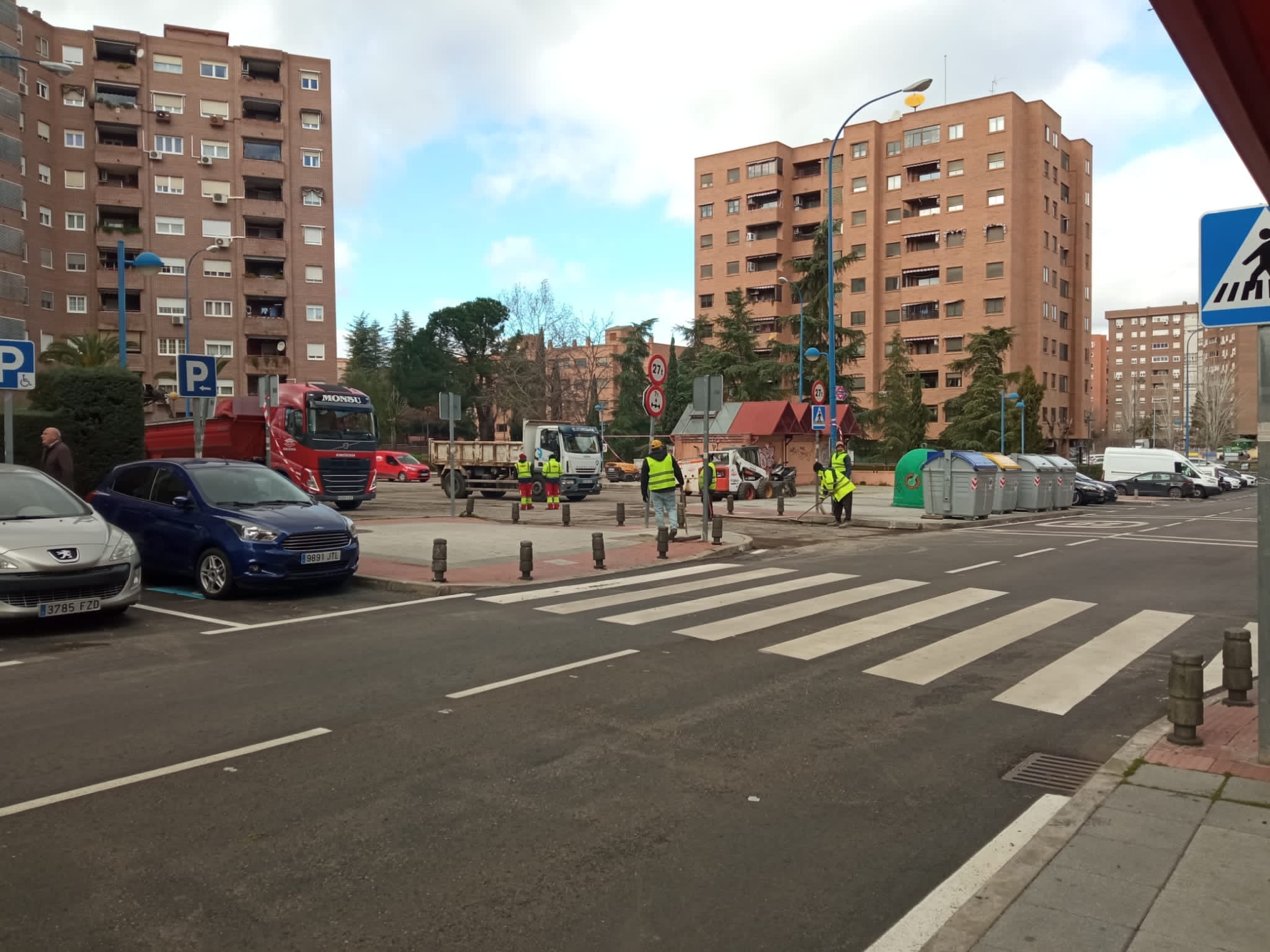 Imagen de los trabajos de asfaltado en Leganés