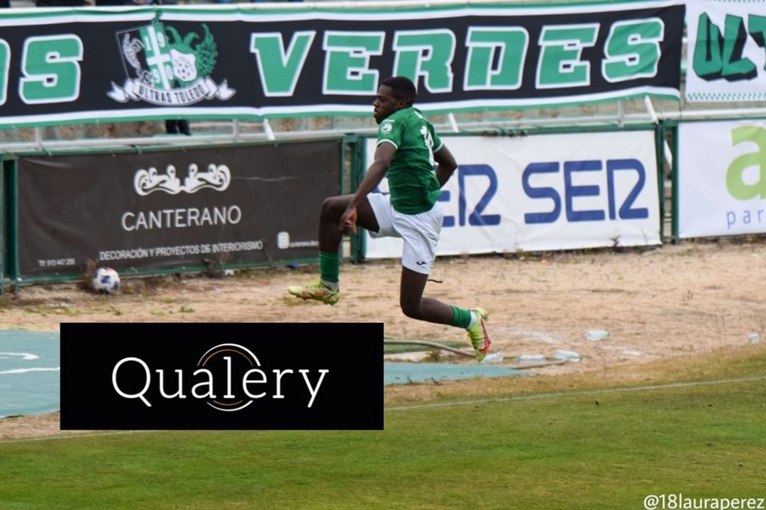 Cédric celebra el primer gol del partido