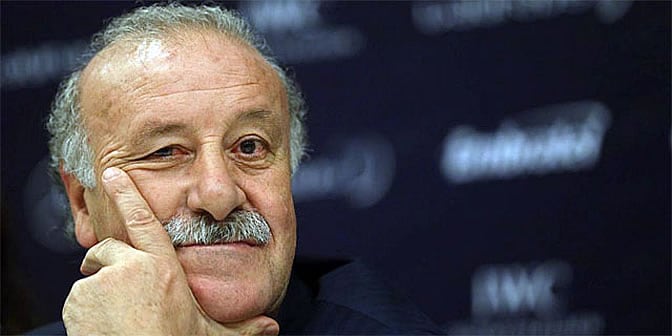 Del Bosque, durante una rueda de prensa