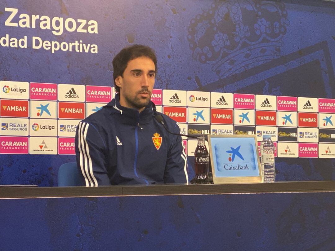 Íñigo Eguaras en la sala de prensa de la Ciudad Deportiva