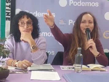 Aurora Vilariño (dcha) y Mar Antón, en otro encuentro similar celebrado  el pasado sábado en Valladolid